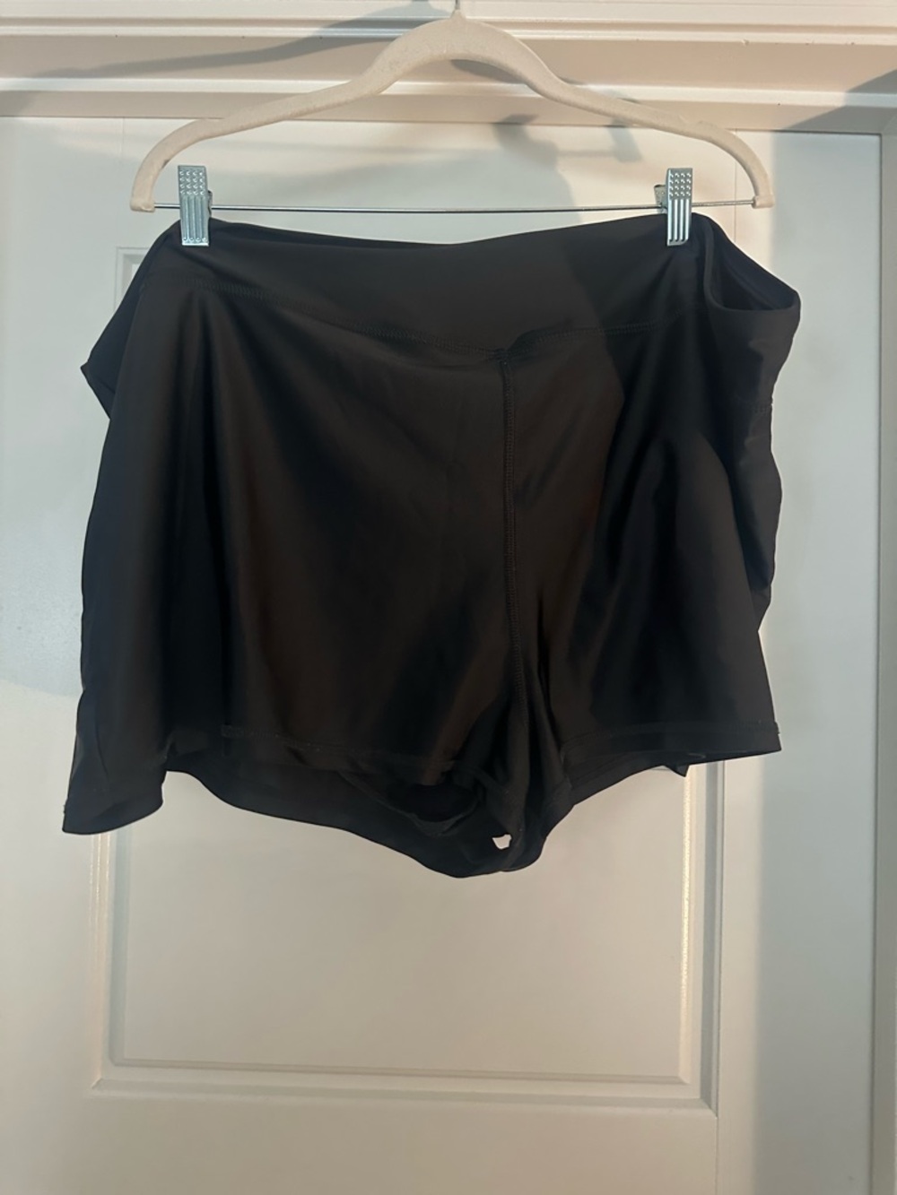 Time and Tru Black Women's Swim Skort with Built-In Liner
